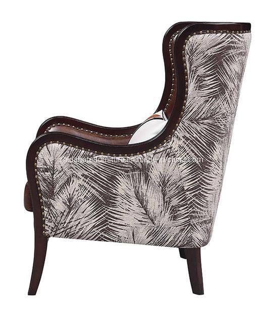 Modern Antique Leather Reception Area Hotel Lobby Living Room Chair