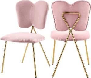 Modern Velvet Cushion Stainless Steel Dining Chair for Living Room Chairs