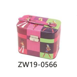 Custom Fashion Women Lady Portable Makeup Pouch Cosmeticbag Handbag with Handle