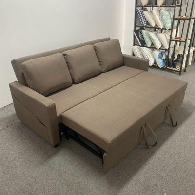 Solid Wood Folding Sofa Bed Small Apartment Apartment Straight Row