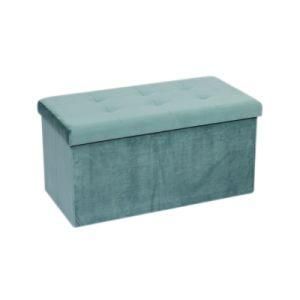 Knobby Great Quality Living Room Furniture Multifunction Foldable Storage Bench Ottoman Collapsible Velvet Ottoman Bench