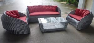 Red Livingroom Furniture Sofa Outdoor Garden Rattan Sofa Set