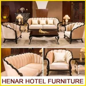 Contemporary Wooden Sofa Set Furniture for 5 Star Hotel Lobby