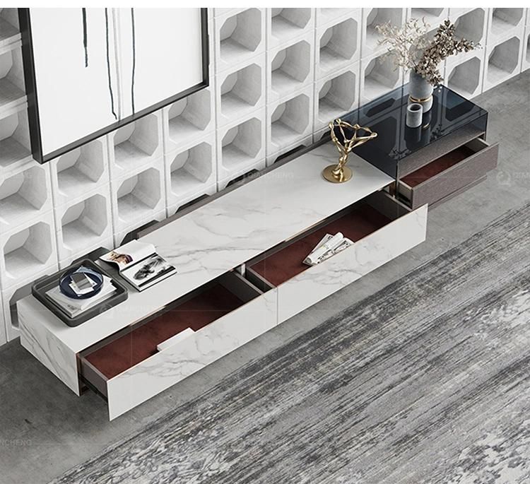 Heavy Duty Modern Low Mobile White Colour TV Stand Table