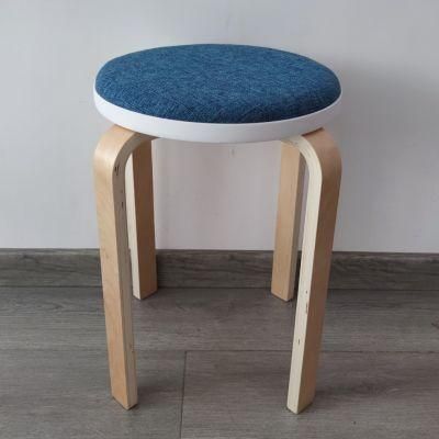 Wooden K\D Small Package Soft Cushion Round Stool