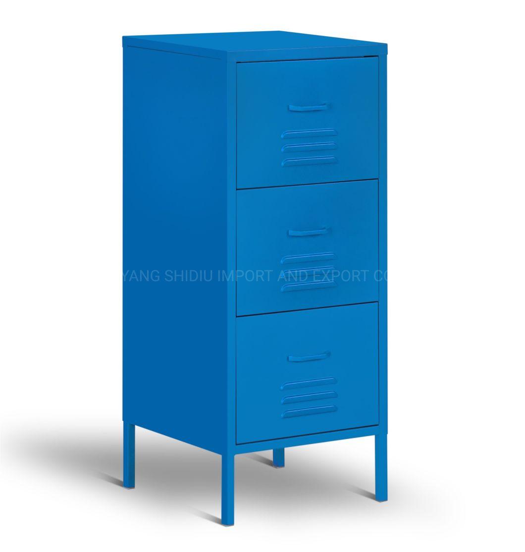 Home Filing Cabinet Decorative Metal Cabinet with 3 Drawers for Living Room