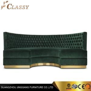 Quality Luxury Green Velvet Chesterfield Sofa Restaurant Sofa