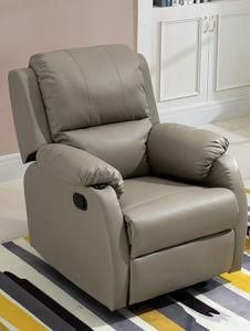 Leisure Relax Chair Modern Functional Sofa Gray PU Leather Comfortable Recliner Sofa for Living Room