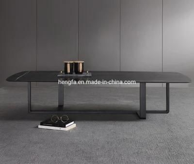 Modern Metal Frame Hotel Furniture Round Marble Tea Table