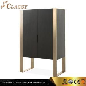 Quality Modern Wood Storage Cabinet with Steel Legs