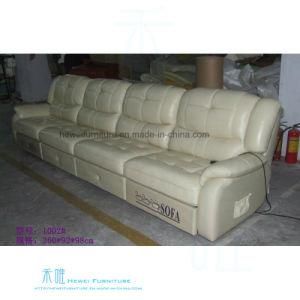 Modern Leather Recliner Sofa for Home Theater (DW-1002-4S)