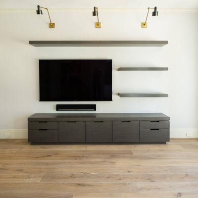 Factory Price Modern Wood Laminated TV Cabinets Furniture with Open Shelves and Drawers