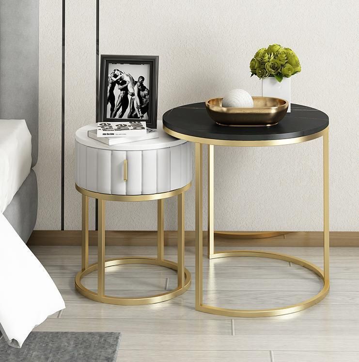 Tray Small Round Table Modern Metal Black Folding Round Coffee Table Side Table