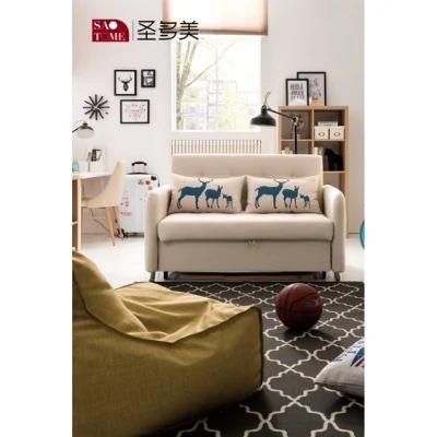 Foldable Fabric Sofa Couch with Armrest for Small Space