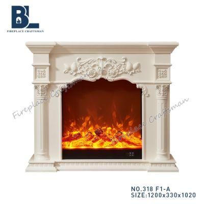 Carving European Style Living Room Furniture Electrical Fireplace (318)
