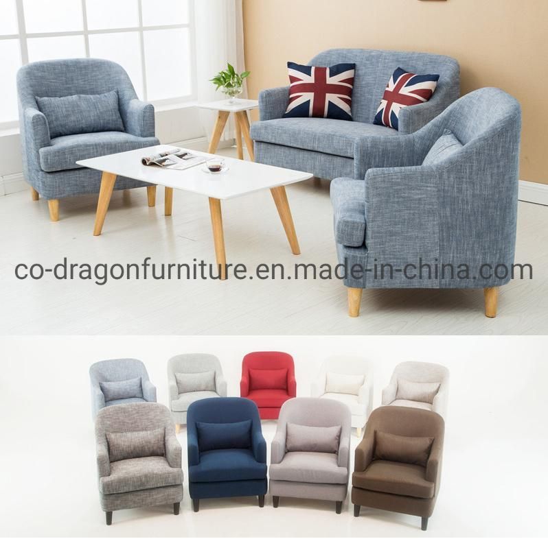 European Design Wooden Legs Fabric Sofa Chair for Home Furniture