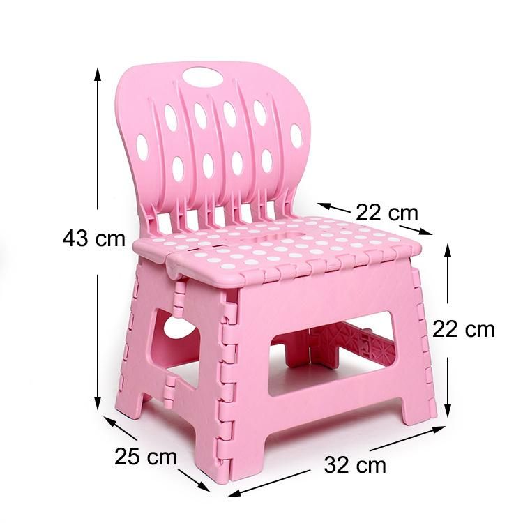 Crevice Plastic Folding Stool for Backrest