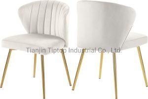Simple Design Velvet Chair Fashion Bedroom Chair Stainless Steel Legs Living Room Chair
