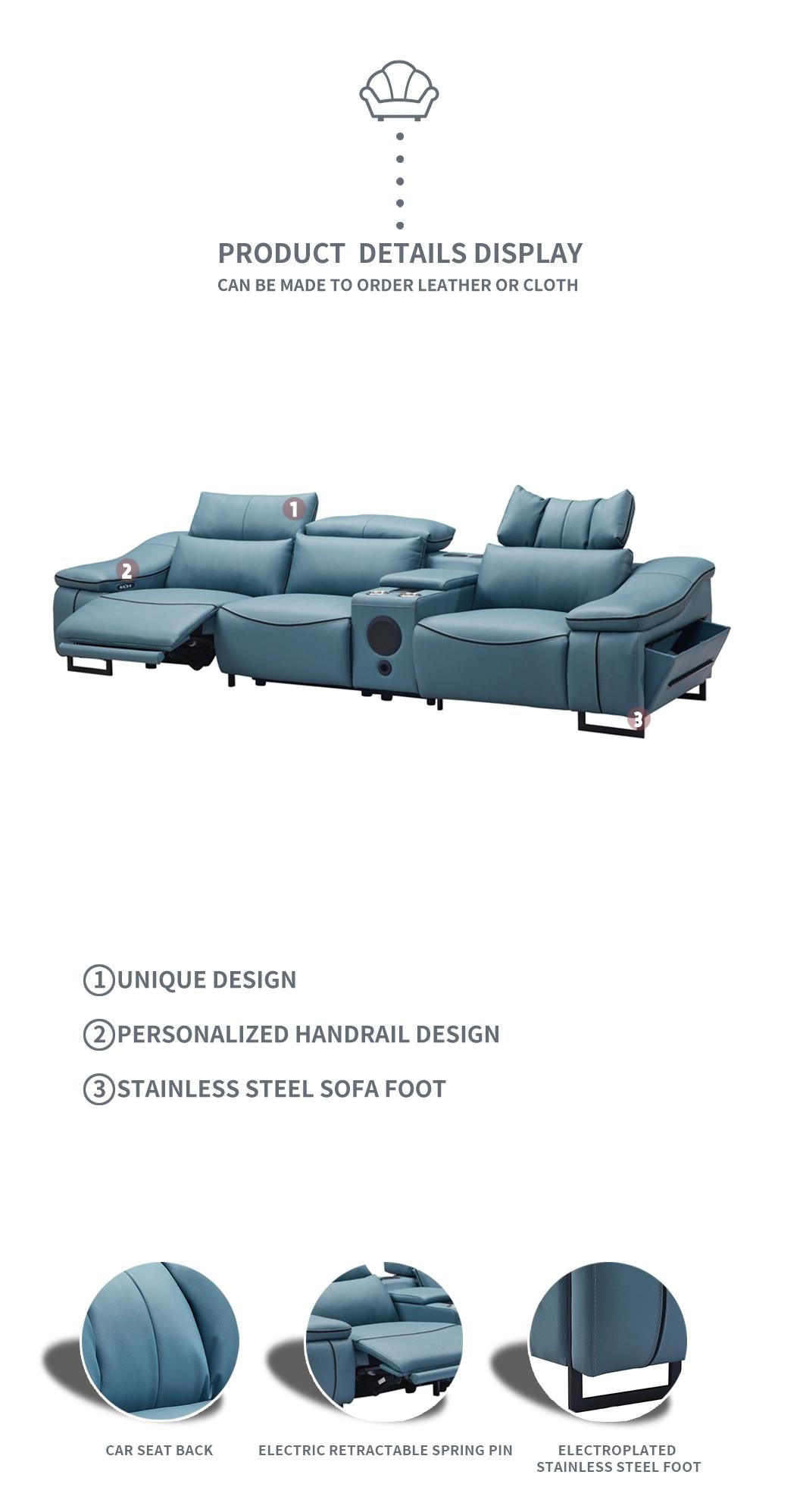 Simple Design Living Room Sectional Recliner Sofa