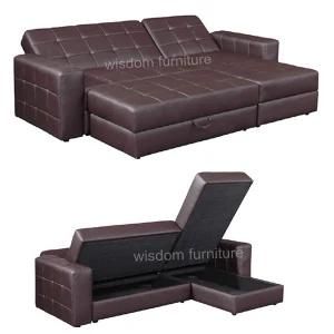 Modern Living Room Coner Sofa Bed with Storage (WD-910)