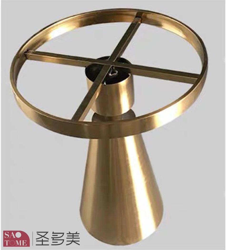 New Style Home Furniture Titanium Gold Living Room Coffee Table Metal Side Table Bedroom Table Melamine Laminated Tea Table