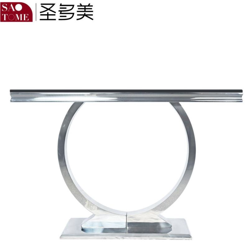Modern Practical Living Room Furniture Stainless Steel Glass Console Table