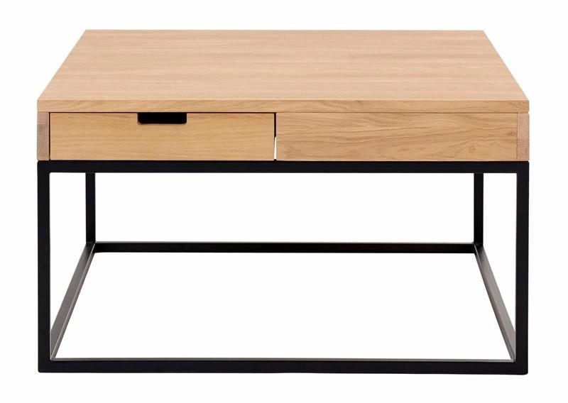 Pure Colored Wooden Coffee Table with a Drawer