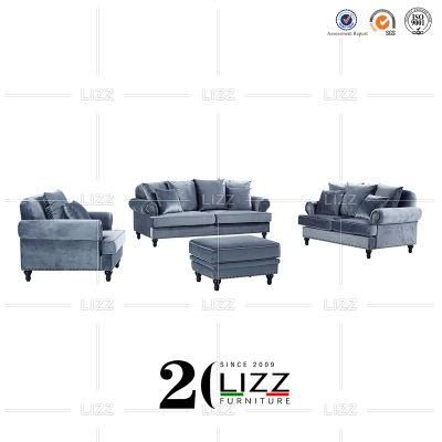 Home/Hotel/Office Furniture Leisure Velvet Fabric Sectional Sofa Set