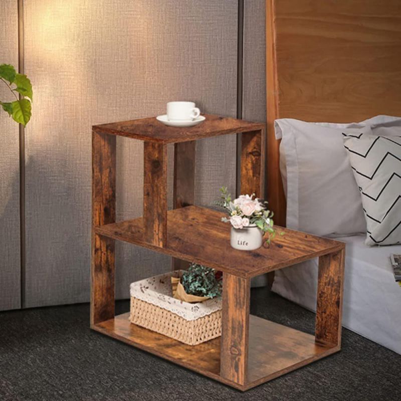 American Industrial Style Entry Table Sofa with Drawers Iron Wood Side Table