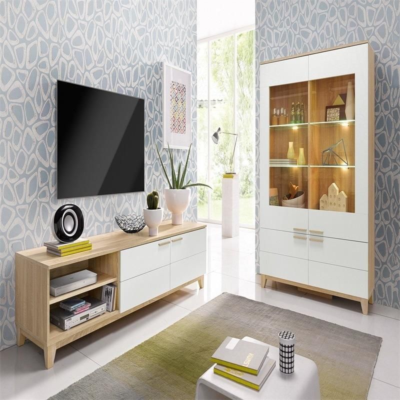 Direct Sale Natural and Elegant Style Hit Color Design TV Stand for Living Room