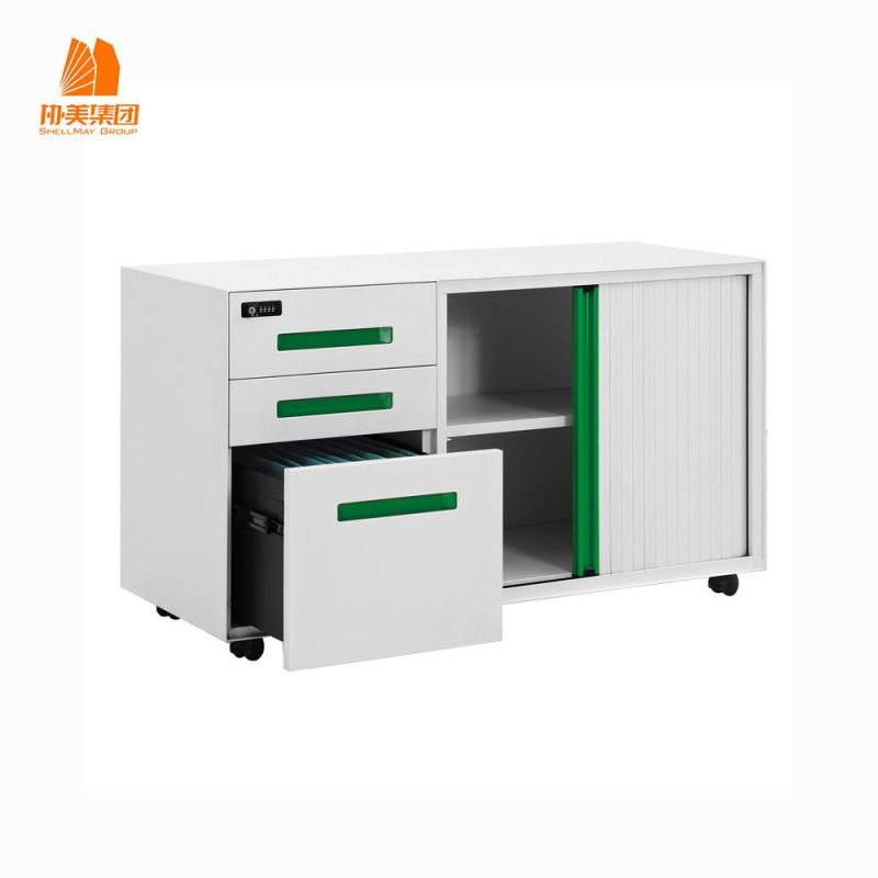 Office Furniture Large Storage Space Office Metal Mobile Cabinet with Sliding Door