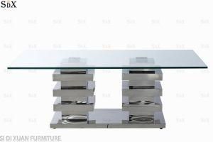 Hot Sale Popular Home Furniture Living Room Set Transparent Glass Top Coffee Tea Table