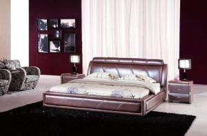 Luxury Modern Genuine Leather Bed