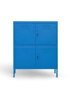 Metal 2-Tier Storage Cache Cabinet Metal Locker Cupboards for Bedroom
