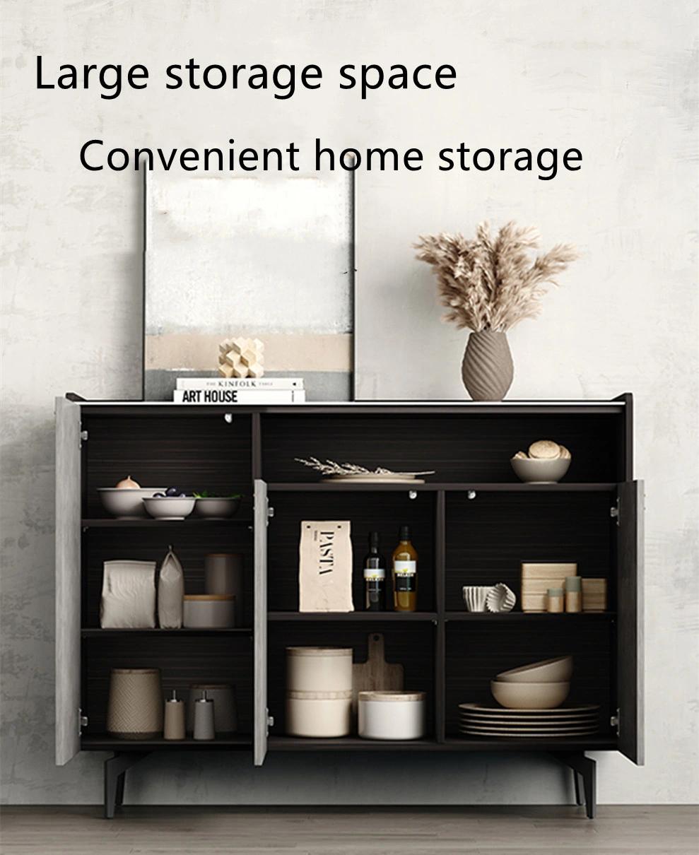 Latest Style Living Room Kitchen Furniture Lockable 4-Door Storage Cabinet with 2-Drawers