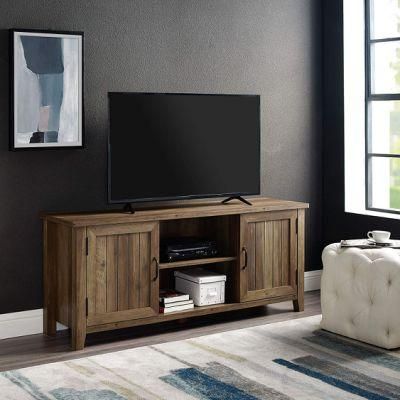 Rustic Oak 58&quot; TV Stand with Storage Doors