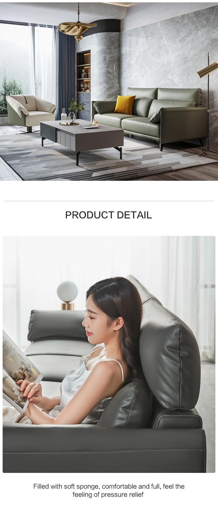 Linsy China Set Italy Leather Sofa with High Quality S186-a