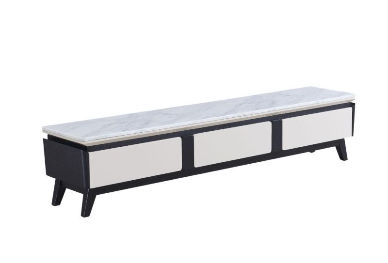 Cj-951 Coffee Table Marble Top /MDF with Oak Veneer/ Ash Wood Base