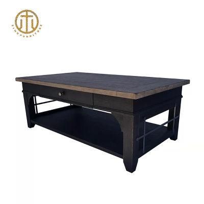 Household Poplar Black Latest Low Price Custormized Coffee Table