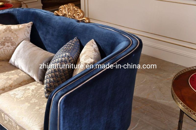 Elegant Luxury Style Hotel Villa Italy Design Carved Living Room Sofa