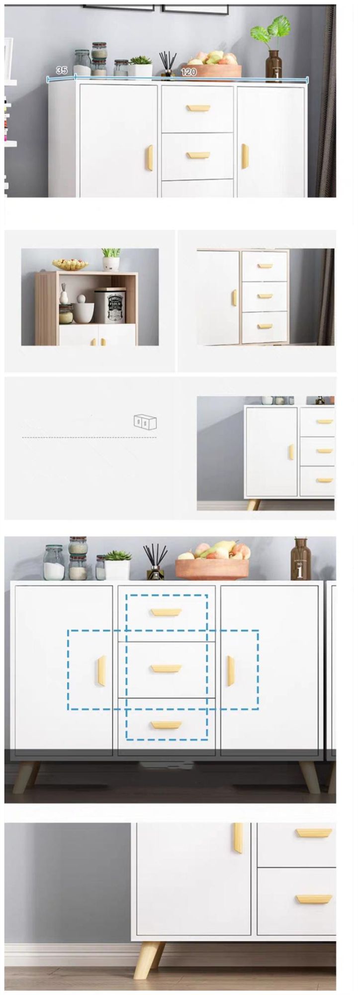 China Hotel Home Office Living Room Furniture Set Kitchen Cupboard Melamine Surface Small Side Coffee Tables Cabinet
