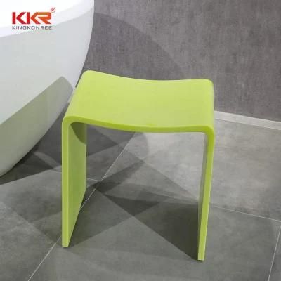 Sanitary Acrylic Man Made Stone Solid Surface Shower Seat Stool