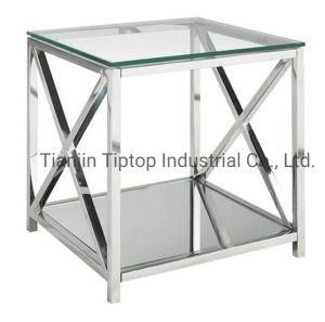 Modern Console Table for Entryway Hallway Furniture Tempered Glass Top Side Table End Table