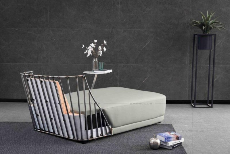 Foshan Gainsville Furniture Italy Modern Home Leisure Leather Living Room Sofa Furniture
