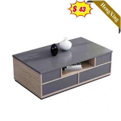 Latest Style Grey Color Living Room Furniture Storage Coffee Table with Drawers Cabinet