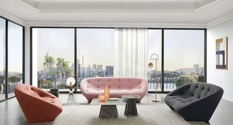Ligne Roset Ploum High Back Fabric Sofa Set by Ligne Roset for Living Room Furniture