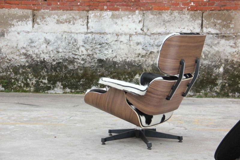 Leather Classic Lounge Chair for Living Room with Ottoman