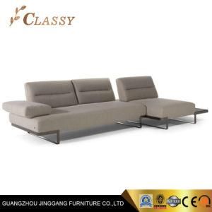Living Room Sofa Set with Stainless Steel Foot and Movable Backrest and Armrest