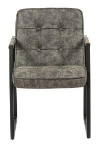 Modern Living Room Furniture with PU Upholstered and Coated Metal Armrest