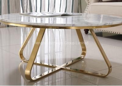 Luxury Golden Metal Frame Home Furniture Tea Coffee Table